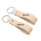 10 Pack Natural Leather Keychains Kit-Leather Craft Projects-DIY Leather Key Fobs for Stamping, Tooling, Engraving